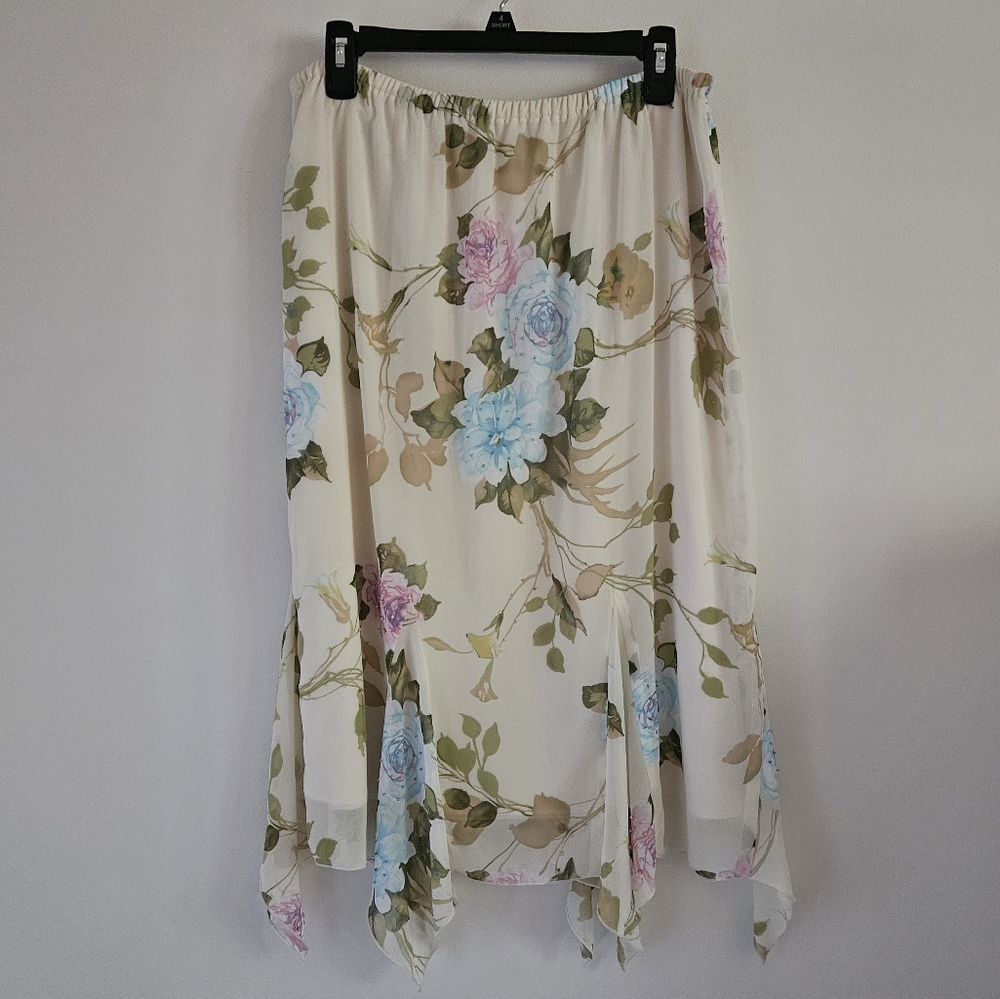 Pastel Floral Fairy Midi Skirt